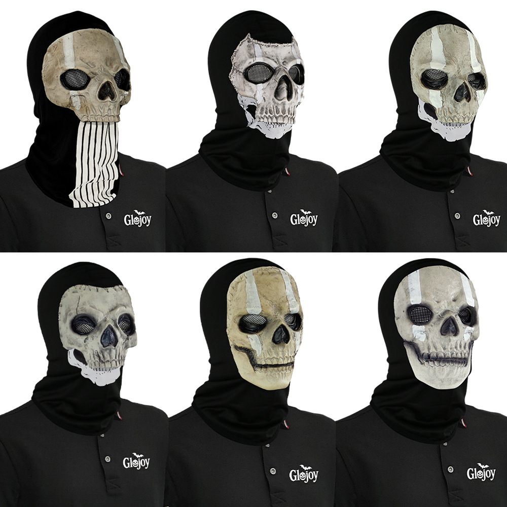 Máscara de Calavera de la Serie Call of Duty Ghost Face, Máscara de Terror para Disfraces, Accesorios para Bromas de Fiesta de Halloween