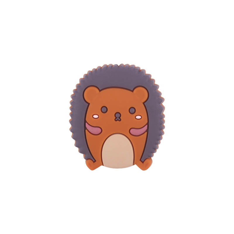 Nuevo bebé de la historieta silicona erizo pequeño mordedor bebé DIY creativo chupete cadena pulsera accesorios juguete