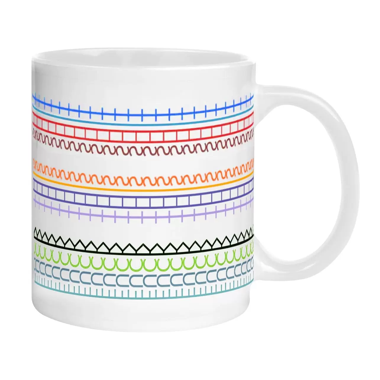 跨境爆款11盎司图层马克陶瓷杯定制logo各颜色图案加工