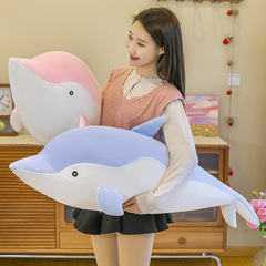 イルカのぬいぐるみ、抱き枕、子供向けギフト、漫画風ソフト海洋生物、大型卸売人形