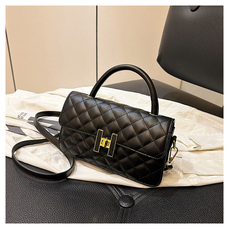 2023 new style small fragrant style rhombic bag new fashion shoulder bag design sense all-match handbag_voghion.com