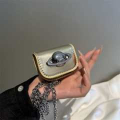 Internet celebrity same style waist chain bag women's chain belt crossbody bag small bag decorated jeans mini leather small waist bag