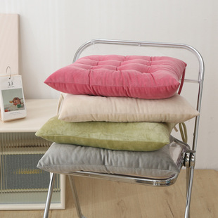Solid Color Nine-hole Cushion Elevated Chair Cushion Student Office Thickened Sedentary Soft Cushion Plush Autumn and Winter Dining Chair