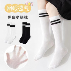 Children's calf socks, summer style, mid-length mesh thin, sweet and versatile, pile socks for boys and girls, dance socks for children