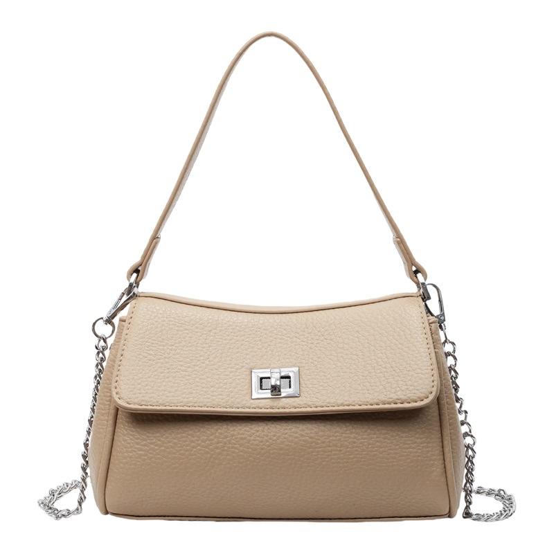 Bolso de textura transfronteriza 2025 verano nuevo bolso femenino simple patrón de lichi bolso de hombro cadena de moda bolso de mensajero