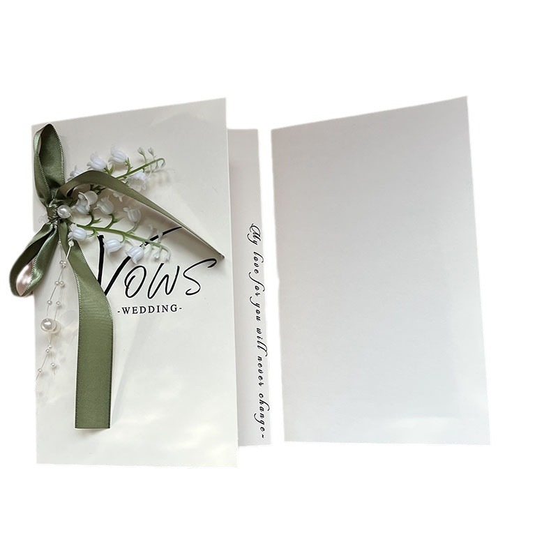 Tarjeta de juramento de boda escritura a mano de boda Mori pequeño juramento fresco esta novia y el novio nueva pareja juramento discurso esta tarjeta