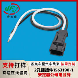 泰科TE线对线电线电缆2孔插接件1563190-1汽车定时器连接器线束