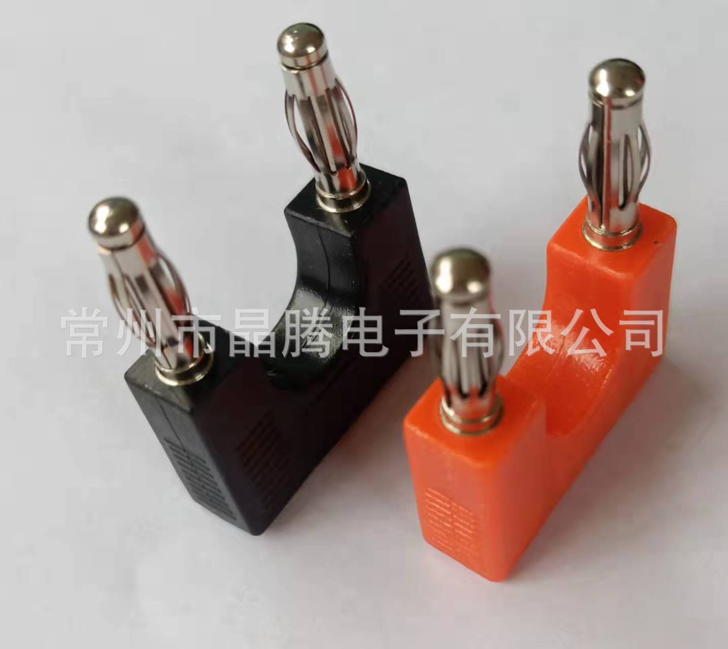 厂家直销铜材双联灯笼，十字插  双排香蕉灯笼插头