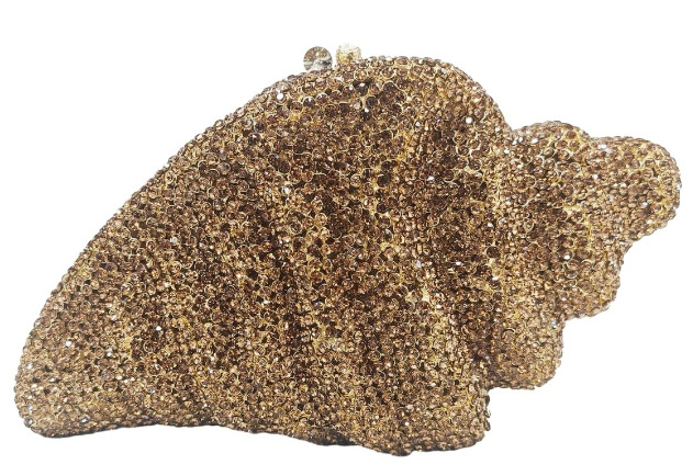 Shell Conch Rheinstone Bag conchas diamantes bolsas de cena bolsas de mano de diamantes bolsas de mujer oro