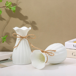 Creative New Plastic Vase Simple Ins Tulip Vase Dry Flower Decoration Ornaments Simulated Flower Flower Arrangement Device