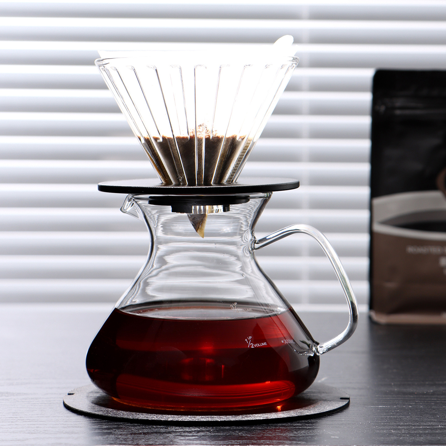 Manual para compartir cafetera de café S cintura creativa cafetera de vidrio para compartir el conjunto de cafetera V60 conjunto de tazas de filtro de café