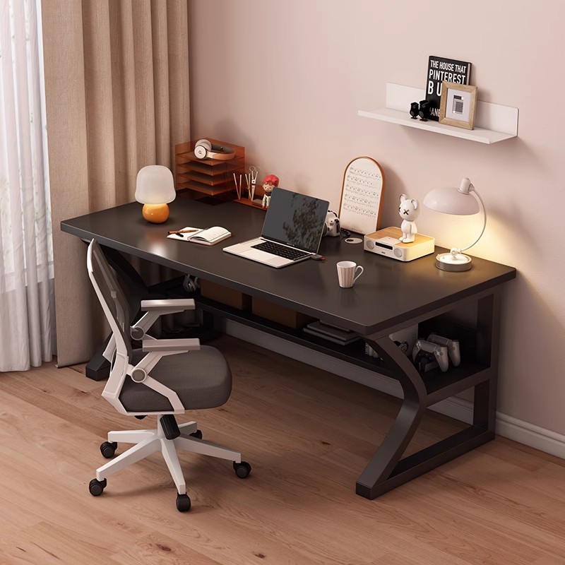 Mesa de computadora de madera sólida Mesa de escritorio Mesa larga Mesa de escritorio simple Mesa de trabajo de dormitorio de estudiantes