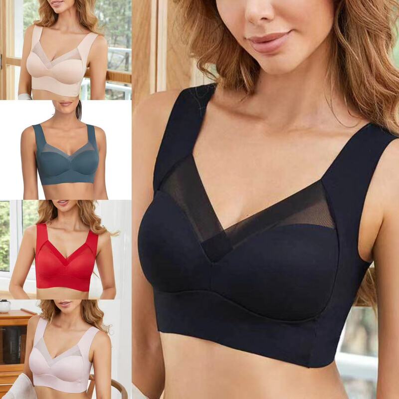 2023 spot cross-border Amazon large size bra thin accessory breast bra without steel ring ladies vest underwear