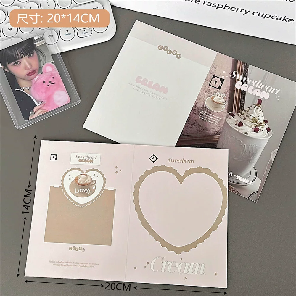 Folding greeting card set, cute designs, assorted postcards & small gift bag