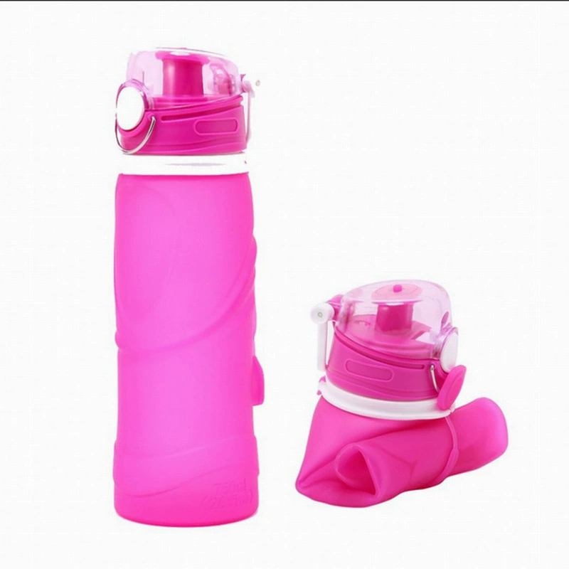 750 мл, устойчивый к высоким температурам, пищевой, устойчивый к падению, портативный, большой емкости, складной чашка для воды, силиконовый чайник для воды