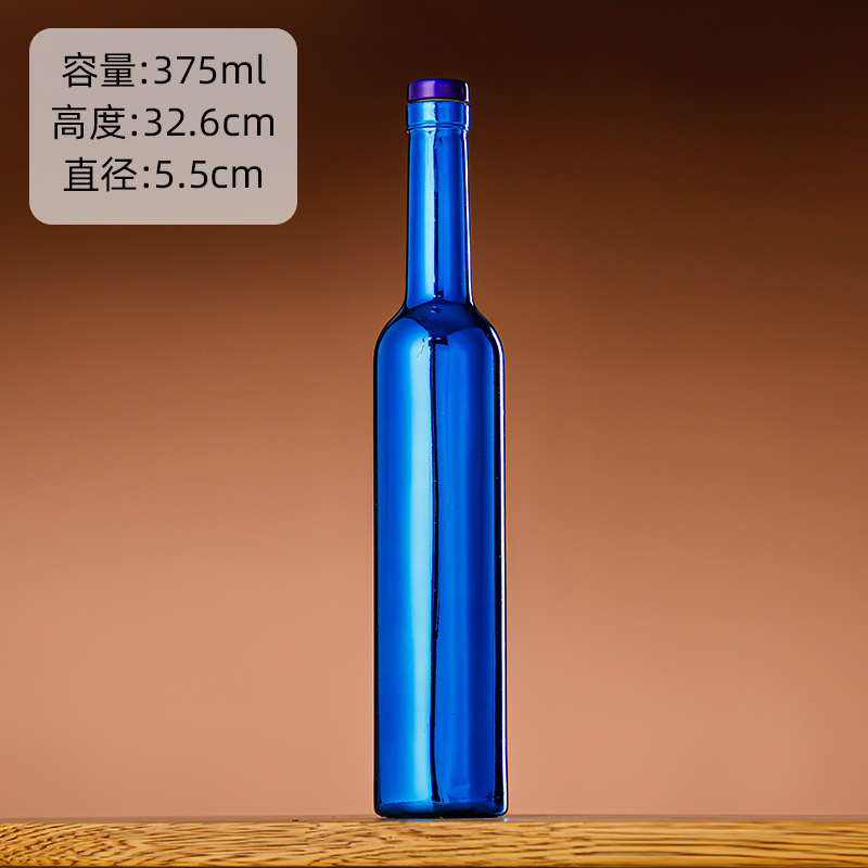 Galvanoplastia botella de vino de vidrio vodka botella de hielo botella de bebida de gama alta botella de vino extranjero botella de vino tinto chapado en oro botella vacía al por mayor