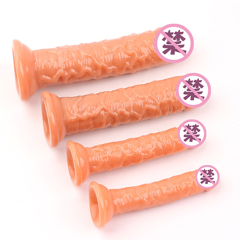 Blue-Veined Realistic Dildo, TPE Suction-Cup-Free Manual Masturbator for Women and Couples — detail image 10