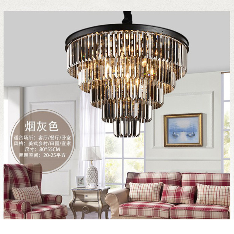 Suministro transfronterizo candelabro de dormitorio de techo americano candelabro de cristal americano transfronterizo candelabro de dormitorio de varias capas