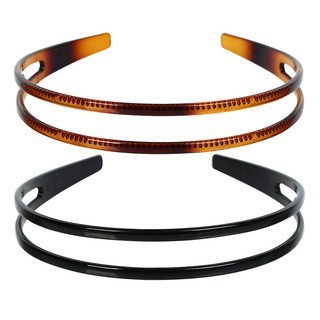 Tortoise shell two tendon headband bright black octopus clip women's hairpin back head clip temperament hairband hair accessories wholesale