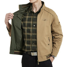 Brand Double-sided Military Jacket Men 7XL 8XL Spring Autumn