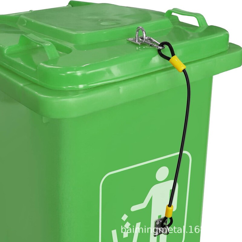 Animal Trash Can Lid Lock, Bear-Proof and Animal-Proof Trash Can Lock, Universal Outdoor Heavy-Duty Trash Can Lock, Easy to Install