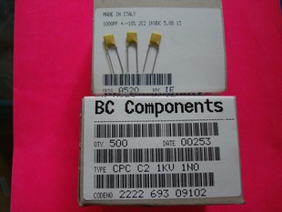 222269309102 (1000V1000PF)high Frequency SilVer Film Ceramic Capacitor