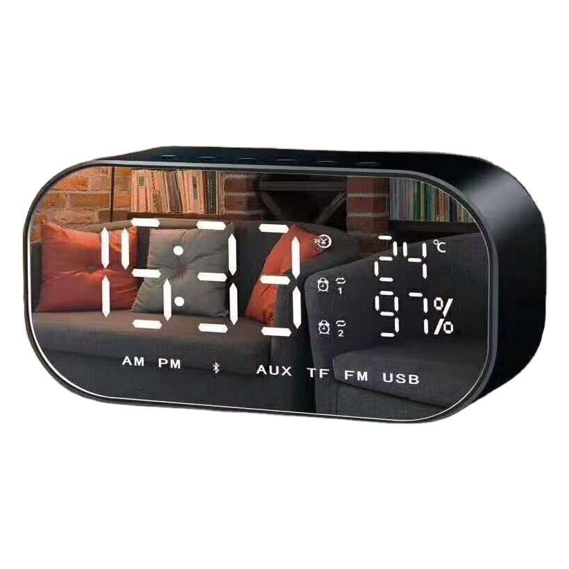 Pequeño al por mayor Yao Yun S2 reloj despertador pantalla de sonido Bluetooth inalámbrico bajo creativo altavoces de cabecera de escritorio