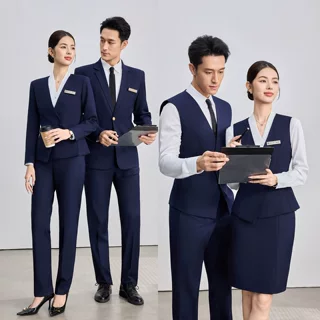 高端酒店经理工作服男女职业西装马甲套装行政顾问前台接待工装秋