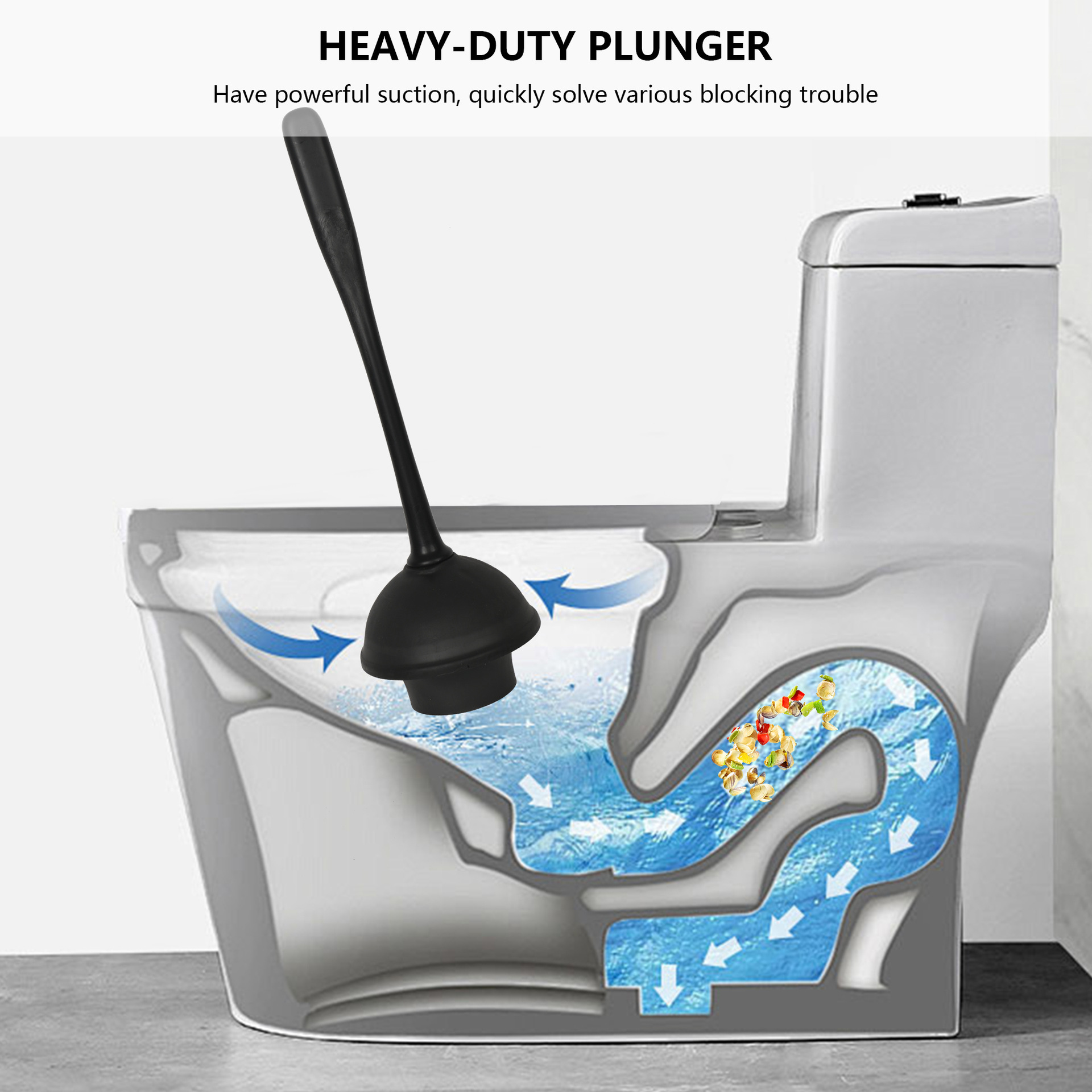 Set di spazzole per WC senza angoli morti, sbloccanti, in silicone bianco, strumento per la pulizia del WC_voghion.com