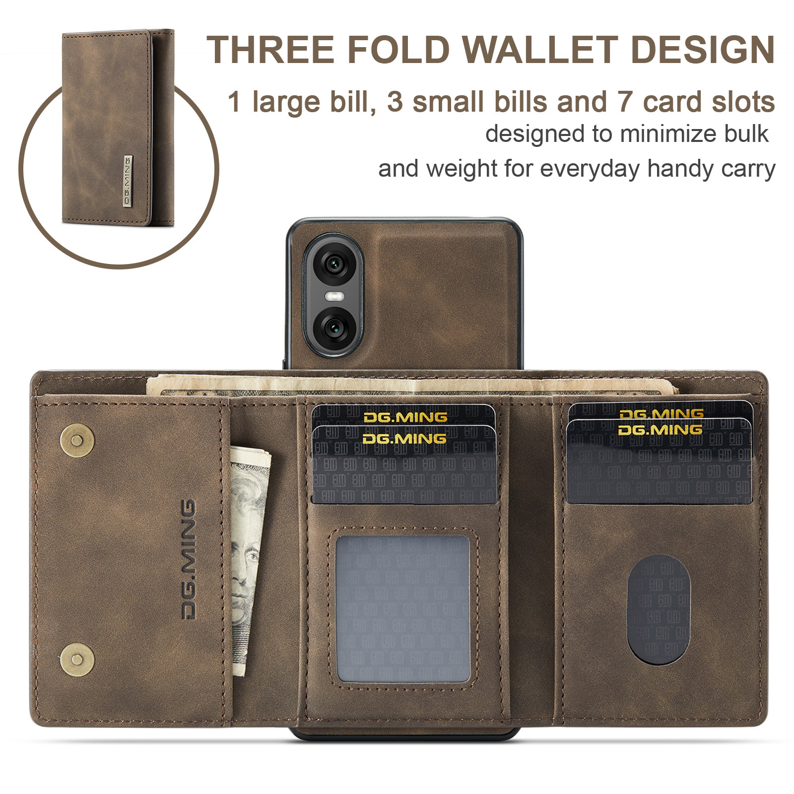 M1 for Sony Xperia 10 VI Protective Case Xperia 1VI Magnetic Split Wallet Phone Case 2024_voghion.com