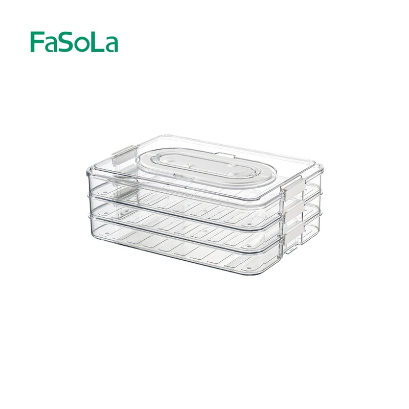 Коробка для пельменей FaSoLa, пищевая пластиковая контейнер для свежего хранения, для пельменей/вонтонов, быстрозаморозки, для домашнего холодильника