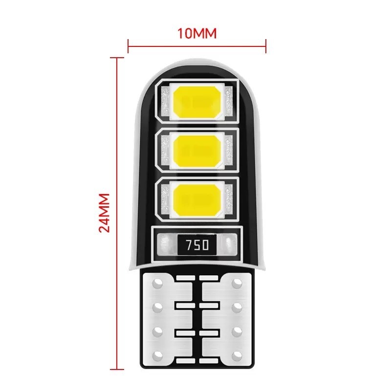 Luz de ancho transfronteriza T1028356SMD automóvil LED silicona W5W lámpara de licencia luz de lectura puerta luz lateral de alto brillo
