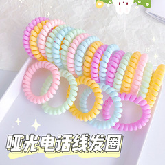 New internet celebrity candy-colored phone cord hair tie for girls, simple, non-harmful, traceless headband hair accessories for girls