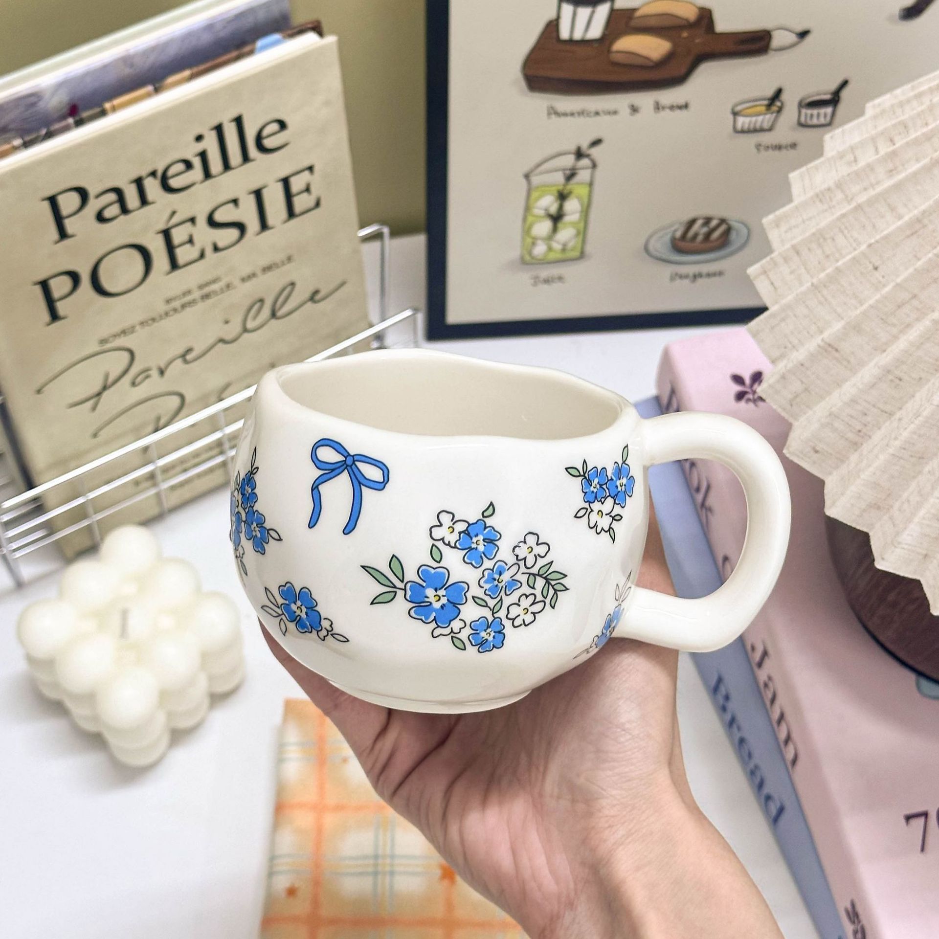 Highly Stylish Women's Home Milk Office Creative Coffee Cup, Design-oriented High-end Ceramic Mug_voghion.com