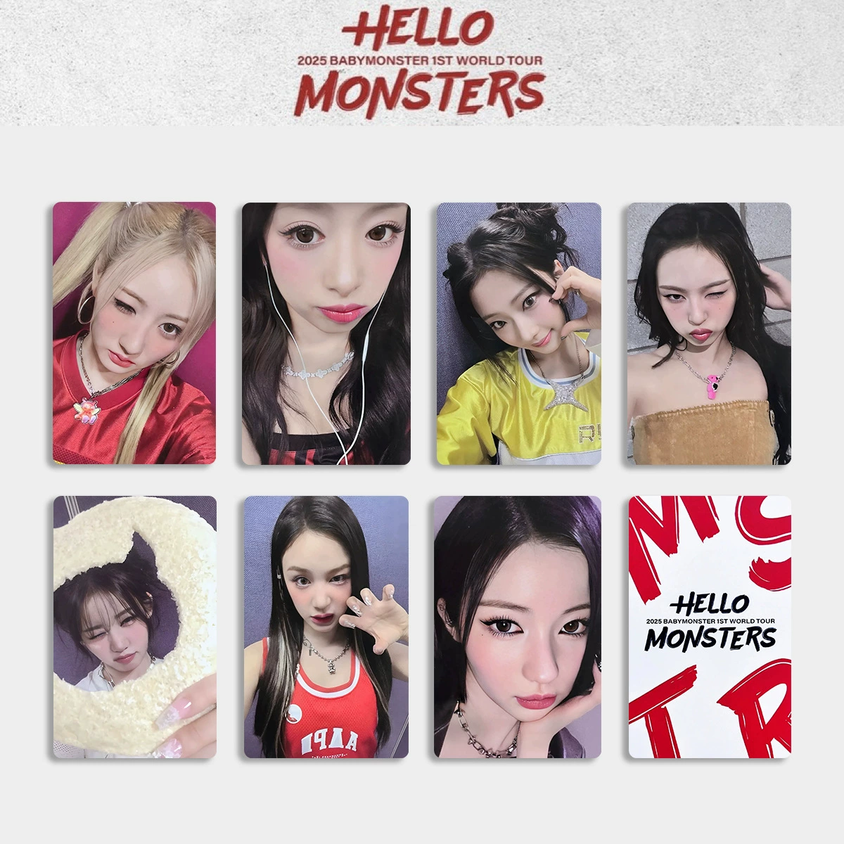 Концертная площадка BABYMONSTER, Чжоу Сяока Бао, карта тура Monster WORLD TOUR, случайная карта
