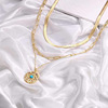 Necklace, chain, suitable for import, European style, wholesale