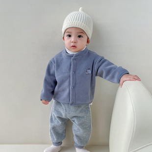 Autumn and Winter Kidsren's Outwears, Kidsren's Velvet Tops, Men's and Women's Baby Polar Fleece Warm Clothes, Spring Outerwear Zhengzhi