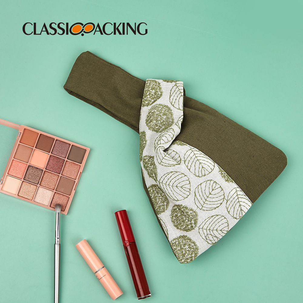 Bolso de mano japonés estilo ins para mujer bolso de almacenamiento de material de lona simple mini bolso bento de viaje con logotipo