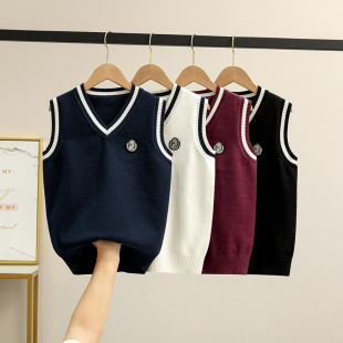 New men's and women's children's chorus V-neck sweater vest British performance clothing children's pullover sweater wholesale