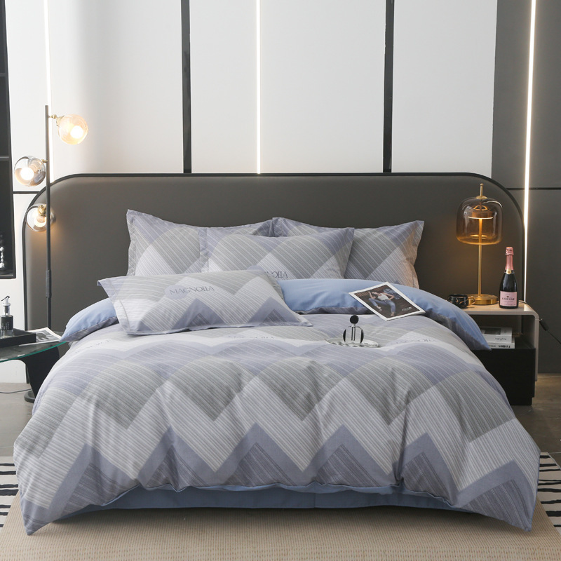 Cross-border AliExpress thickened active jet sanding bed hat cotton sanding double Taiwan bed bag four-piece wholesale