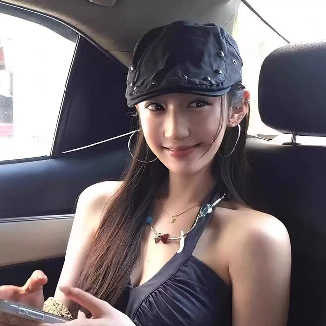 日系简约前进帽子女纯色复古英伦风贝雷帽女纯棉光板文艺百贝雷帽|undefined