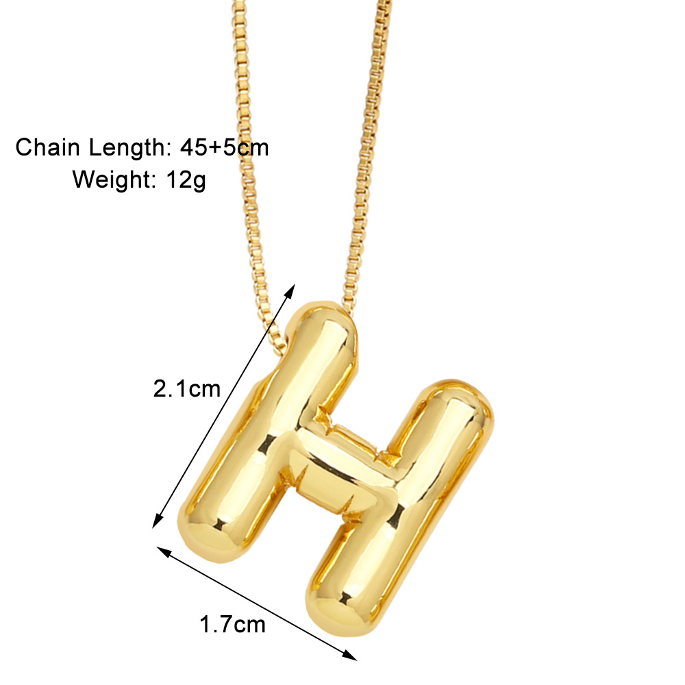 Simple Style Letter Copper Plating Pendant Necklace display picture 10