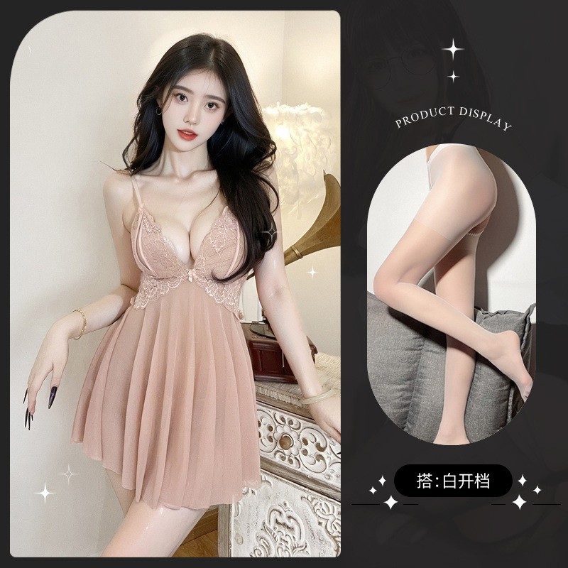 8327 핑크 + 화이트 오픈 양말