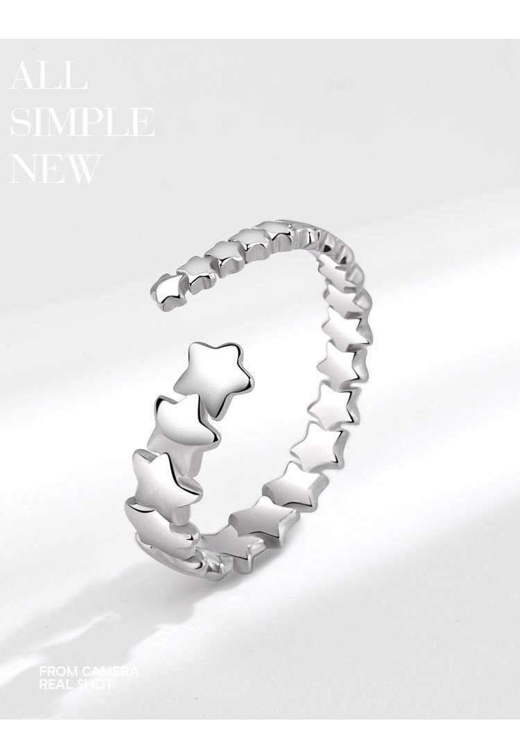 3g Weight Wholesale IG Style Simple Style Star Copper Plating Open Rings