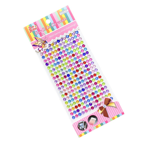 Colored diamond eye stickers, children's makeup stickers, face stickers, girls little girls treasure cartoon crystal stickers, diamond stickers, student girls