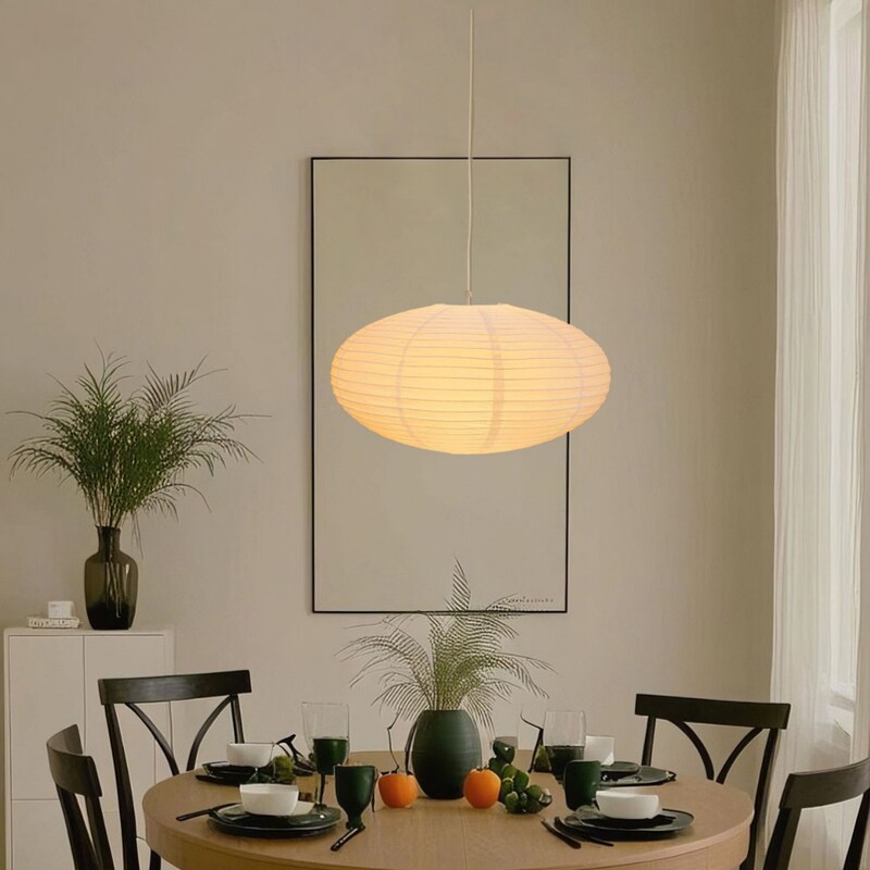Japanese-Style Noguchi Isamu Ufo Lantern Home Decor Cafe Commercial Homestay Decorative Atmosphere Pendant Lampshade Ambient Light Handicraft