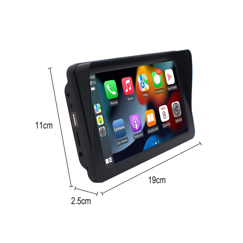 Cross-Border Export Car Smart Screen 7inch Universal Ips Portable Navigation Wireless Carplay Bluetooth Mp5 Car