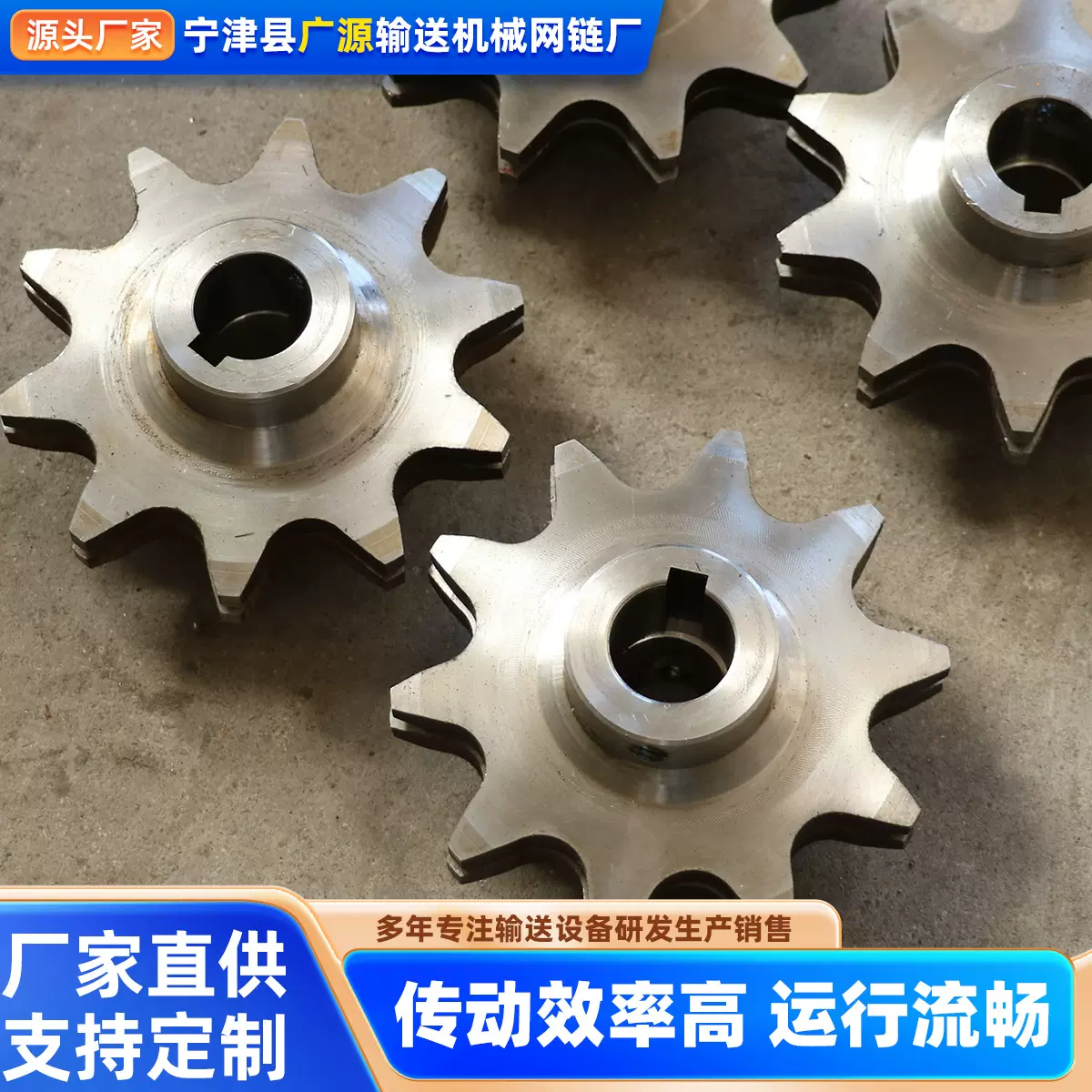 食品机械用304不锈钢链轮 单排双排三排链轮齿轮传动配件工业链轮
