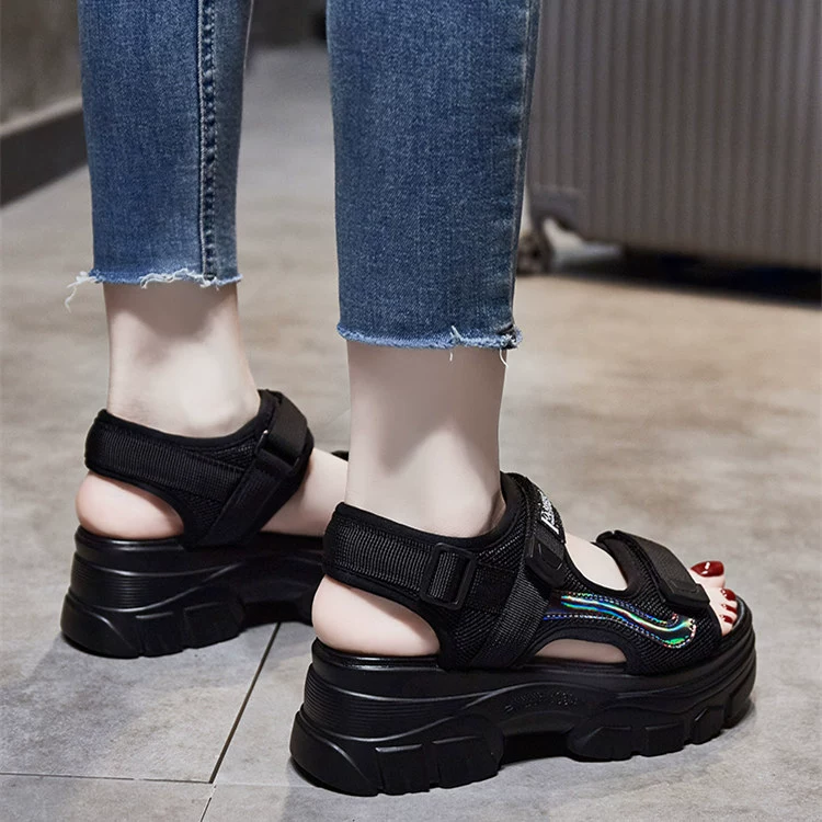 Сандалии платформа, летняя универсальная пляжная обувь для отдыха, 2023, мягкая подошва