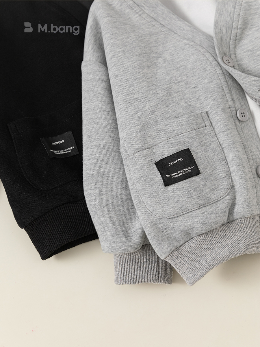Babycity ropa infantil chaqueta de los muchachos de los niños casual con cuello en V cardigan Beibei primavera y otoño Outwear CY84017